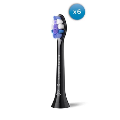 Philips HX6056 / 88 Sonicare Sensitive  |  Rezerves suku galviņas  |  Galvas  |  Pieaugušajiem  |  Iekļauto suku galviņu skaits 6  |  Melns