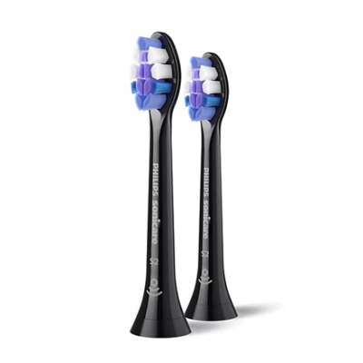 Philips rezerves suku galviņas  |  HX6052 / 88 Sonicare Sensitive  |  Galvas  |  Pieaugušajiem  |  Iekļauto suku galviņu skaits 2  |  Melns