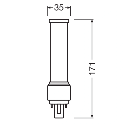 LED Bulb G24d-3, 9W, 1100Lm, 4000K, 120°