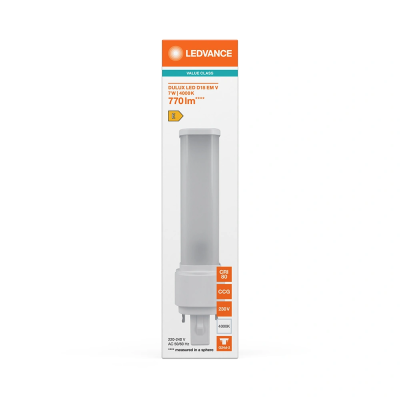 LED Bulb G24d-2, 7W, 950Lm, 4000K, 120°, DULUX LED