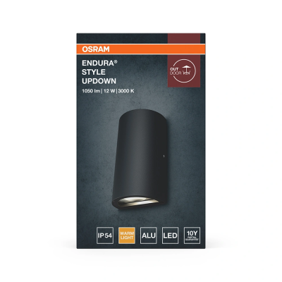 LED Facade luminaire 12W, 3000K, IP44 ENDURA STYLE UPDOWN