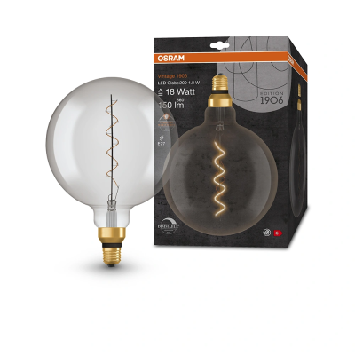 LED Dimmable bulb E27, 4.8W, 150Lm, 1800K, 320°, Vintage 1906 Globe