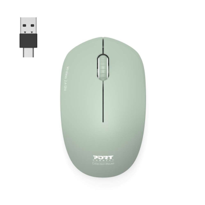 PORT CONNECT Mouse  |  Collection II  |  Wireless  |  2.4 GHz  |  Vert Olive