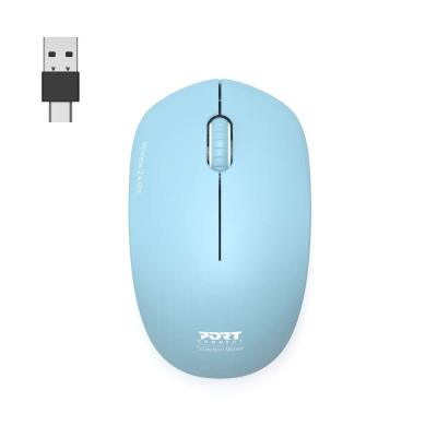 PORT CONNECT Mouse  |  Collection II  |  Wireless  |  2.4 GHz  |  Pastel Blue
