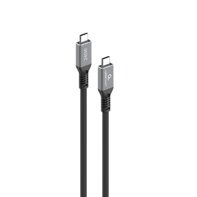 Cablexpert CCBP-USB4-CMCM240-0.3M Premium USB4 Type-C uzlādes un datu kabelis, 40 Gbps, 240 W, 0.3 m  |  Cablexpert