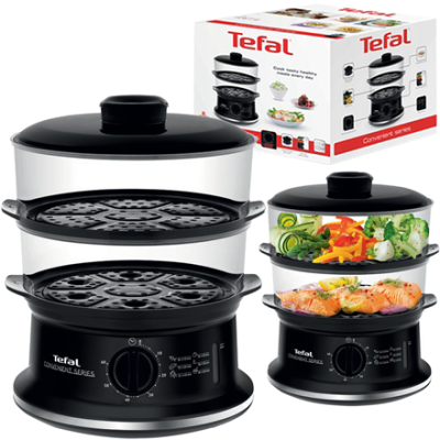 TEFAL  |  VC140135 Food Steamer  |  Black  |  900 W  |  Number of baskets 2