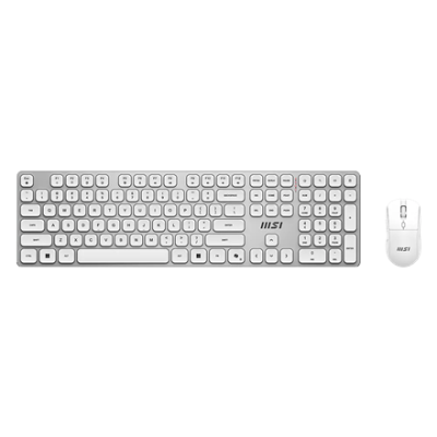 MSI FORGE K210 WIRELESS COMBO WHITE US  |  Keyboard and Mouse Set  |  Wireless  |  Mouse included  |  US  |  White