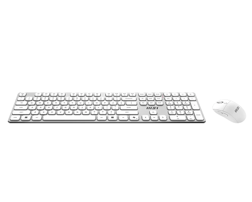 MSI FORGE K210 WIRELESS COMBO WHITE US  |  Keyboard and Mouse Set  |  Wireless  |  Mouse included  |  US  |  White