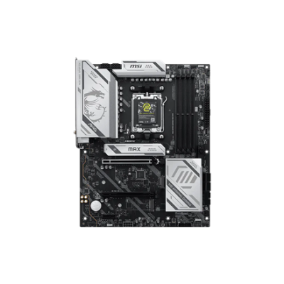 MSI MAG X870E GAMING MAX WIFI  |  Processor family AMD  |  Processor socket AM5  |  DDR5  |  Supported hard disk drive interfaces SATA, M.2  |  Number of SATA connectors 4