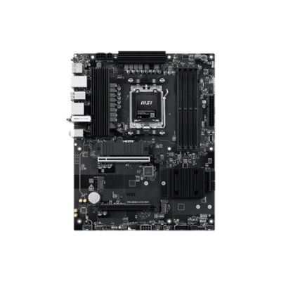 MSI PRO B850-S EVO WIFI  |  Procesora ģimene AMD  |  Procesora ligzda AM5  |  DDR5  |  Atbalstītie cietā diska interfeisi SATA, M.2  |  SATA savienotāju skaits 4