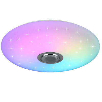 LED Griestu lampa MUSICA ar pulti un skaļruni, 33W, 3600Lm, 2700-6500K + RGB, IP20