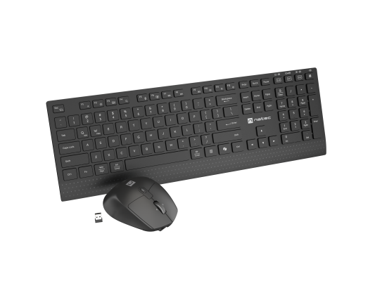 Natec Keyboard and Mouse  |  Stringray 2  |  Keyboard and Mouse Set  |  Wireless  |  US  |  Black