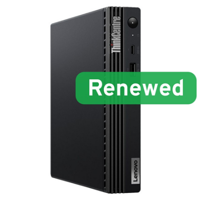 Lenovo Renewed Grade B  |  ThinkCentre M70q  |  Intel Core i5  |  i5-10400T  |  8 GB  |  SSD  |  256 GB  |  Intel UHD Graphics 630  |  Windows 11 Pro