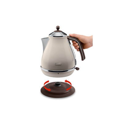 Delonghi  |  KBOV 2001.BG  |  Стандартный чайник  |  2000 Вт  |  1.7 Л  |  Нержавеющая сталь  |  360° вращающаяся база  |  Бежевый