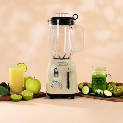 Cecotec Blender  |  Power Black Titanium RetroGreen  |  Galda  |  1200 W  |  Jar capacity 1.5 L  |  Jar material Stikls  |  Zaļš