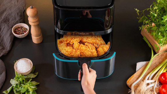 Cecotec Hot air fryer  |  Cecofry Full InoxBlack 5500 Pro  |  Power 1700 W  |  Capacity 5.5 L  |  Melns inox / Melns