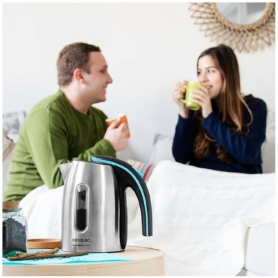 Cecotec tējkanna  |  ThermoSense 220 Steel  |  Elektriskā  |  1630 W  |  1.2 L  |  Nerūsējošais tērauds  |  360° rotējoša pamatne  |  Nerūsējošais tērauds