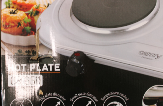 SALE OUT.  |  Camry  |  CR 6511  |  Hot plate  |  Number of burners / cooking zones 2  |  Rotary knobs  |  Stainless steel  |  DAMAGED PACKAGING, SCRATCHED AND DENTED ITEM