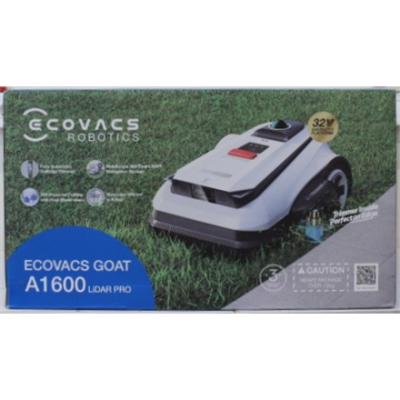 IZPĀRDOŠANA.  |  Ecovacs Zāles Pļāvējs  |  GOAT A1600 LiDAR PRO  |  3000 Ah  |  Balts  |  BOJĀTA IEPAKOJUMS