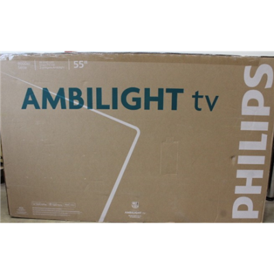 РАСПРОДАЖА. Philips 55PUS8010 / 12 55" (139cm) LED 4K Ambilight TV  |  Philips 55PUS8010 / 12  |  55  |  Smart TV  |  TITAN OS  |  UHD  |  Black  |  DAMAGED PACKAGING