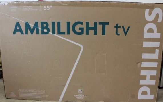 РАСПРОДАЖА. Philips 55PUS8010 / 12 55" (139cm) LED 4K Ambilight TV  |  Philips 55PUS8010 / 12  |  55  |  Smart TV  |  TITAN OS  |  UHD  |  Black  |  DAMAGED PACKAGING