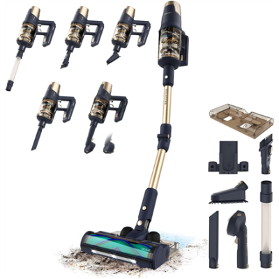 Cecotec Vacuum cleaner  |  Rockstar RX70 AquaPet Flex Conga  |  Cordless operating  |  Stick / handheld  |  780 W  |  Operating time (max) 100 min  |  Blue / Gold