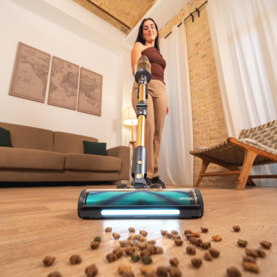 Cecotec Vacuum cleaner  |  Rockstar RX70 AquaPet Flex Conga  |  Cordless operating  |  Stick / handheld  |  780 W  |  Operating time (max) 100 min  |  Blue / Gold