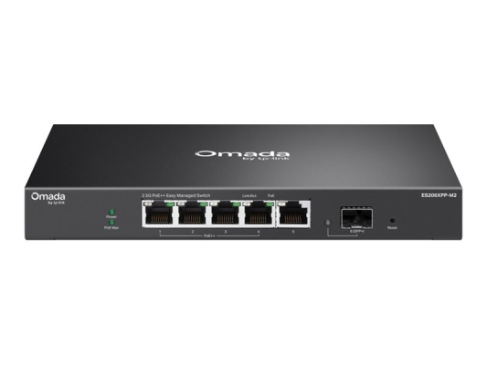 TP-LINK ES206XPP-M2 Omada 5-Port 2.5G BASE-T and 1-Port 10GE SFP+ Easy Managed Switch with 4-Port PoE++  |  TP-LINK