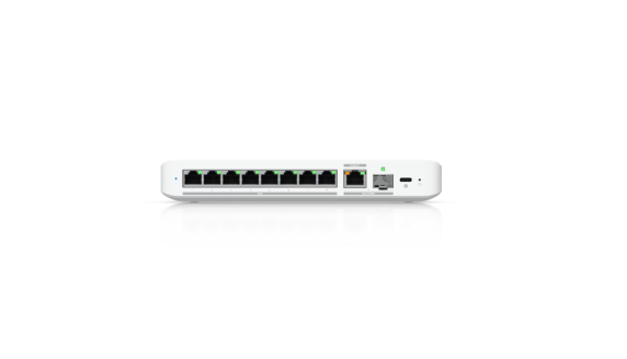 Ubiquiti Flex 2.5G  |  Flexible, 8-port 2.5 GbE switch  |  Desktop  |  Managed  |  10 Gbps (RJ-45) ports quantity 1  |  SFP+ ports quantity 1