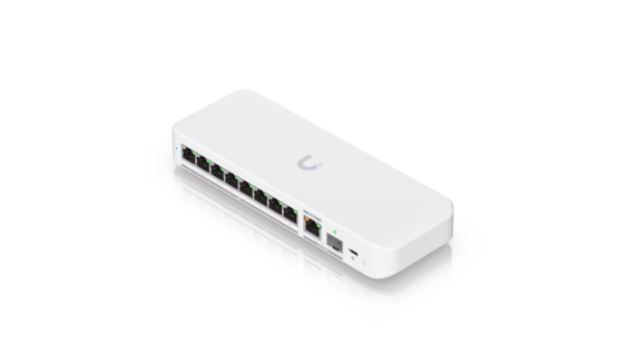 Ubiquiti Flex 2.5G  |  Flexible, 8-port 2.5 GbE switch  |  Desktop  |  Managed  |  10 Gbps (RJ-45) ports quantity 1  |  SFP+ ports quantity 1
