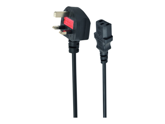 Gembird PC-187 UK Power Cord  |  IEC C13  |  5 A  |  1.8 m (6 ft)