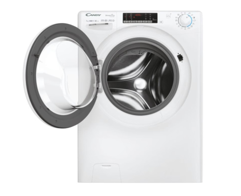 Candy  |  Washing Machine  |  CO 474TWM6 / 1-S  |  Energy efficiency class A  |  Front loading  |  Washing capacity 7 kg  |  1400 RPM  |  Depth 49 cm  |  Width 60 cm  |  Digital  |  Wi-Fi  |  White
