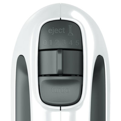 TEFAL  |  Hand mixer  |  HT460138 Prep'Mix  |  500 W  |  Hand Mixer  |  Number of speeds 5  |  Turbo mode  |  White / Grey