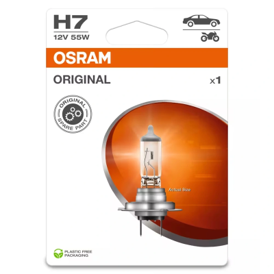 Halogen bulb H7, 12V, 55W, ORIGINAL LINE