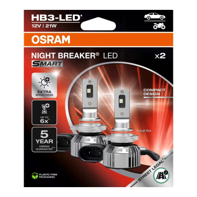 LED bulbs HB3, 21W, 12V, 6000K, NIGHT BREAKER LED SMART