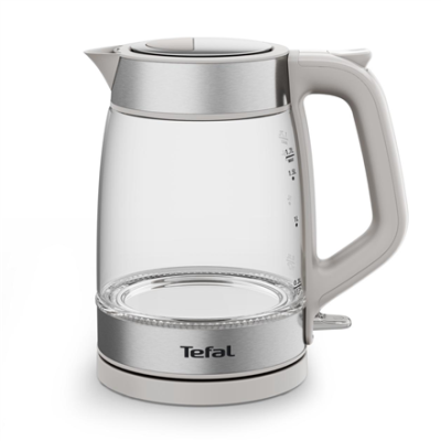 TEFAL Kettle  |  KI605B30  |  2200 W  |  Electric  |  1.7 L  |  Glass  |  360° rotational base  |  Grey