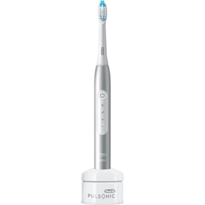 Oral-B Pulsonic Slim Luxe 4000 Sonic  |  Electric Toothbrush  |  Rechargeable  |  For adults  |  Number of brush heads included 1  |  Number of teeth brushing modes 3  |  Platinum