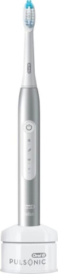 Oral-B Pulsonic Slim Luxe 4000 Sonic  |  Electric Toothbrush  |  Rechargeable  |  For adults  |  Number of brush heads included 1  |  Number of teeth brushing modes 3  |  Platinum