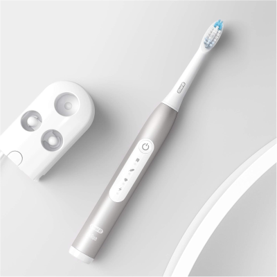 Oral-B Pulsonic Slim Luxe 4000 Sonic  |  Electric Toothbrush  |  Rechargeable  |  For adults  |  Number of brush heads included 1  |  Number of teeth brushing modes 3  |  Platinum