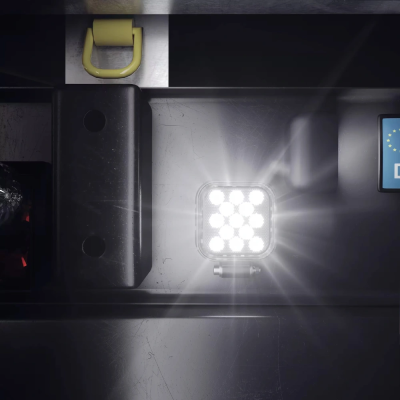 Additional automotive work lights 15W, 12V / 24V, 6000K, IP6K8, IP6K9K, 1100Lm