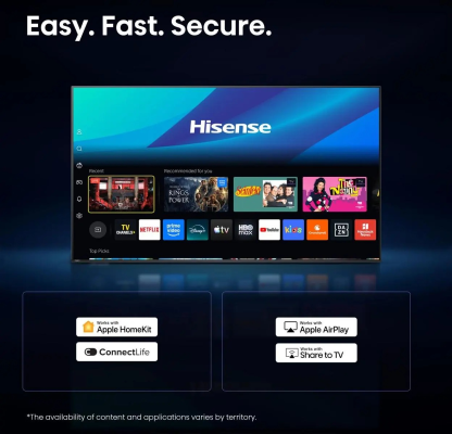 Hisense TV  |  40A4S  |  40  |  Smart TV  |  VIDAA Smart OS  |  FHD  |  Black