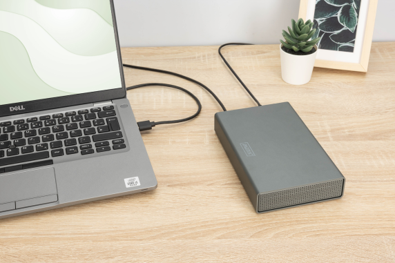Digitus USB 3.0 hard disk enclosure, 3.5", SATA, 16TB, aluminum  |  DA-71106-1