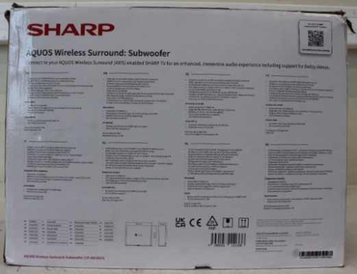 РАСПРОДАЖА. Sharp AQUOS Wireless Surround Subwoofer  |  Sharp  |  AQUOS Surround Subwoofer  |  CP-AWS0101  |  Wi-Fi  |  DAMAGED PACKAGING