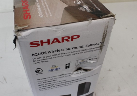 РАСПРОДАЖА. Sharp AQUOS Wireless Surround Subwoofer  |  Sharp  |  AQUOS Surround Subwoofer  |  CP-AWS0101  |  Wi-Fi  |  DAMAGED PACKAGING