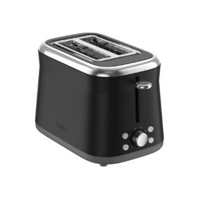 TEFAL Toaster  |  TT7208E0 Collection Retro  |  Power 850 W  |  Number of slots 2  |  Housing material Stainless steel  |  Black