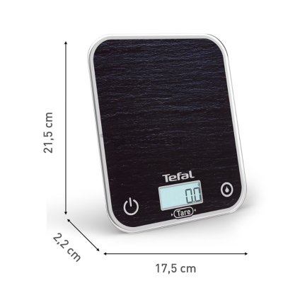 TEFAL Kitchen Scale  |  BC50D2V0 Optiss  |  Maximum weight (capacity) 5 kg  |  Display type LCD  |  Black
