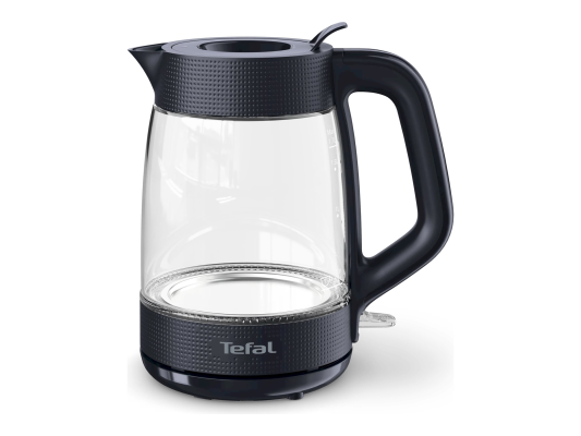 TEFAL Kettle  |  KO2G08E0  |  2000 W  |  Electric  |  1.7 L  |  Heat-resistant glass  |  360° rotational base  |  Black / Transparent