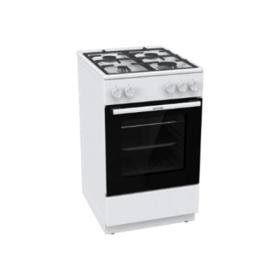 Gorenje GG5A10WFFM  |  Cooker  |  Hob type Gas  |  Oven type Gas  |  White  |  Width 50 cm  |  Grilling  |  Depth 59.4 cm  |  70 L