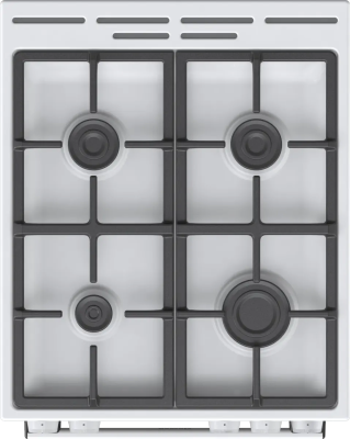 Gorenje GG5A10WFFM  |  Cooker  |  Hob type Gas  |  Oven type Gas  |  White  |  Width 50 cm  |  Grilling  |  Depth 59.4 cm  |  70 L