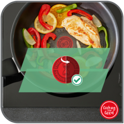 TEFAL  |  Frying Pan  |  B5690453 Easy Plus  |  Frying  |  Diameter 24 cm  |  Not suitable for induction hob  |  Fixed handle